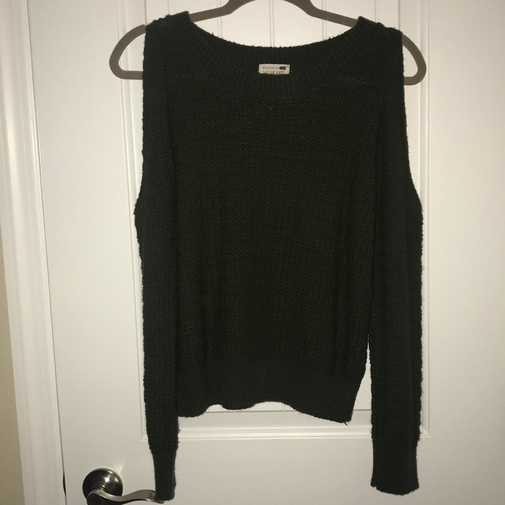 sweater with cut out shoulders